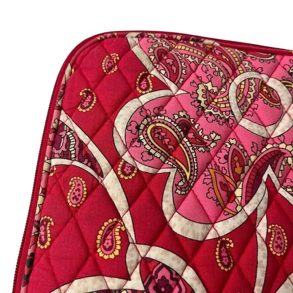 Vera Bradley Rosy Posies Tablet Sleeve eReader Cover Quilted Red Pink Case